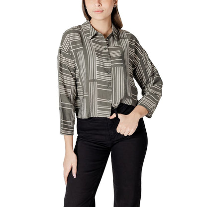 Jacqueline De Yong Grüne Viskosebluse