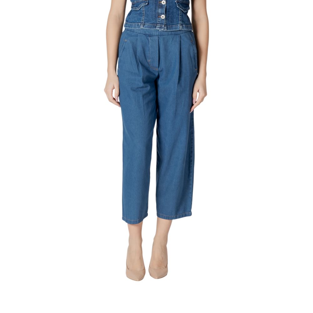 ICHI Blaue Baumwolljeans