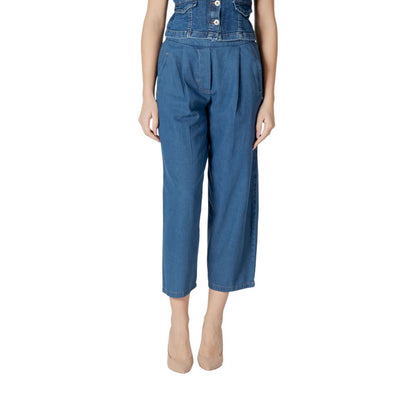 ICHI Blaue Baumwolljeans