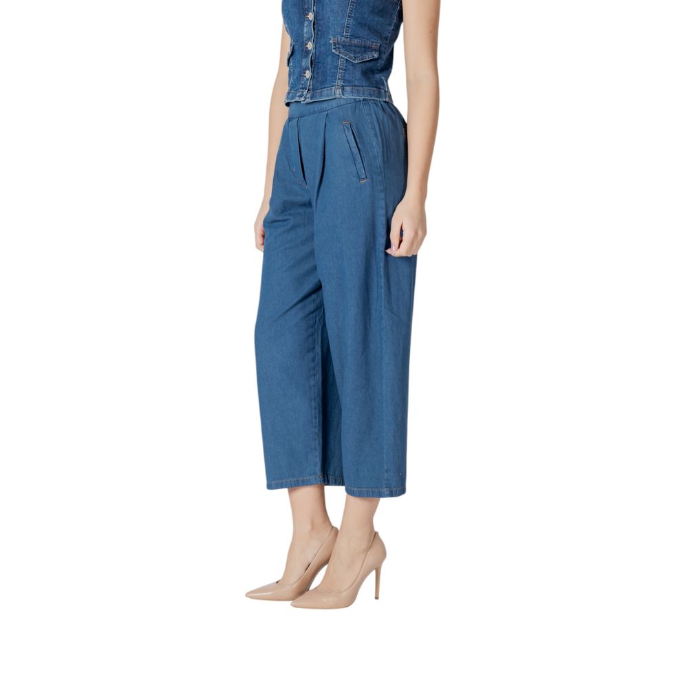 ICHI Blaue Baumwolljeans