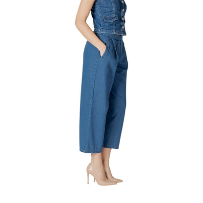 ICHI Blaue Baumwolljeans
