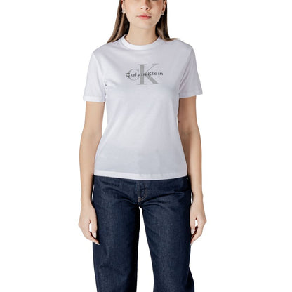 Calvin Klein Jeans – Weißes Baumwoll-T-Shirt