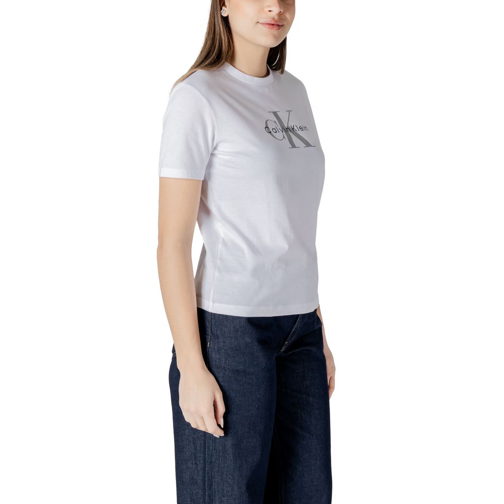 Calvin Klein Jeans – Weißes Baumwoll-T-Shirt