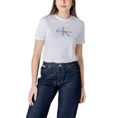 Calvin Klein Jeans – Weißes Baumwoll-T-Shirt