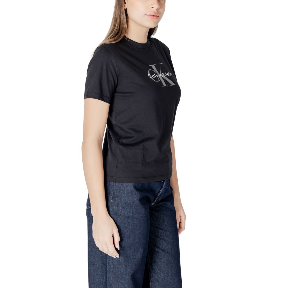 Calvin Klein Jeans – Schwarzes Baumwoll-T-Shirt