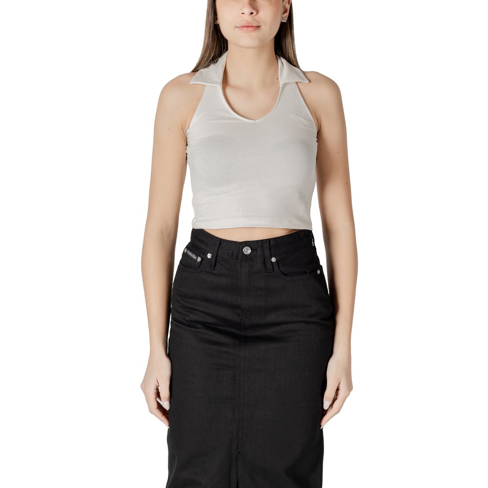 Calvin Klein Jeans – Beiges Baumwolltop