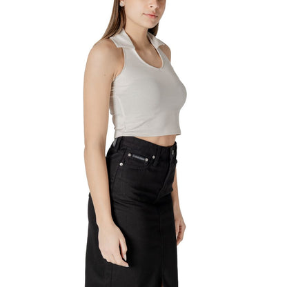 Calvin Klein Jeans – Beiges Baumwolltop