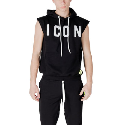 Icon Schwarzer Baumwoll-Hoodie