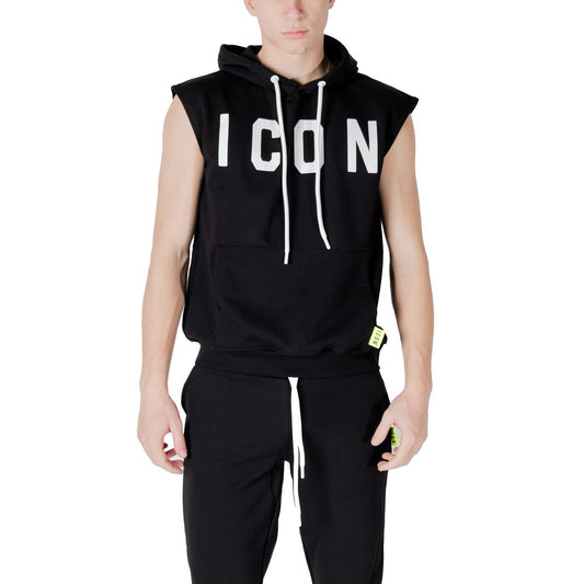 Icon Schwarzer Baumwoll-Hoodie