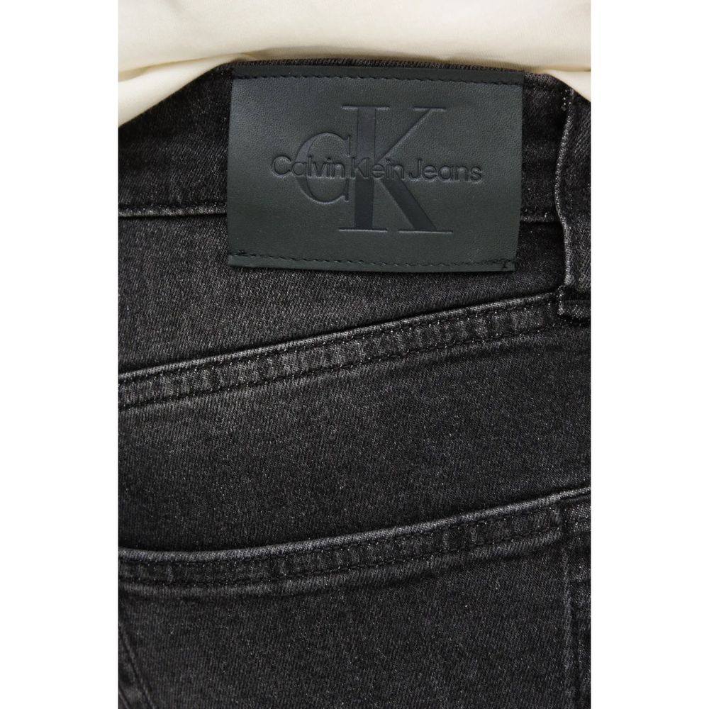Calvin Klein Jeans – Locker geschnittene Jeans aus schwarzer Baumwolle