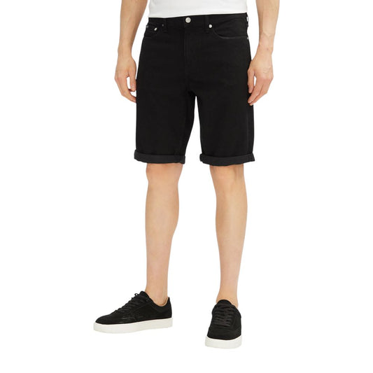 Calvin Klein Jeans – Schwarze Baumwoll-Bermuda
