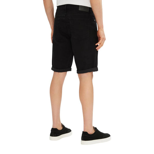 Calvin Klein Jeans – Schwarze Baumwoll-Bermuda