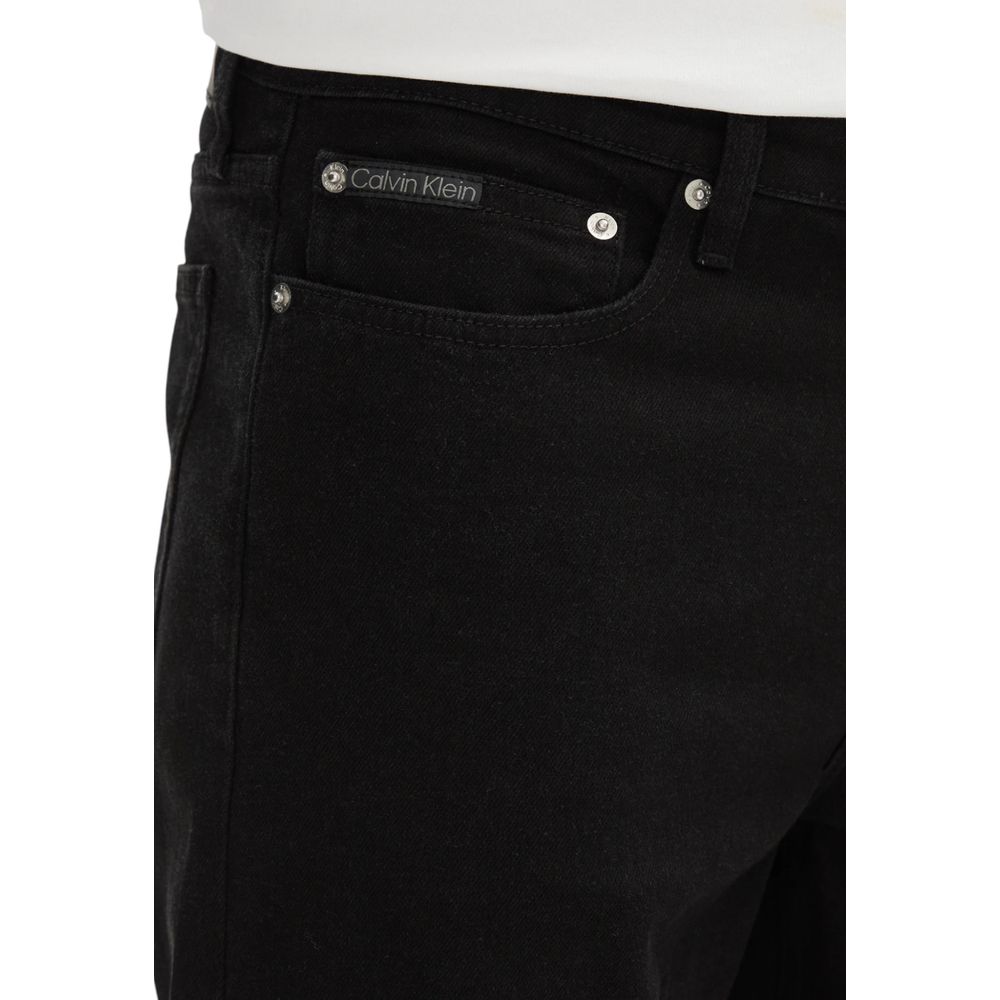 Calvin Klein Jeans – Schwarze Baumwoll-Bermuda
