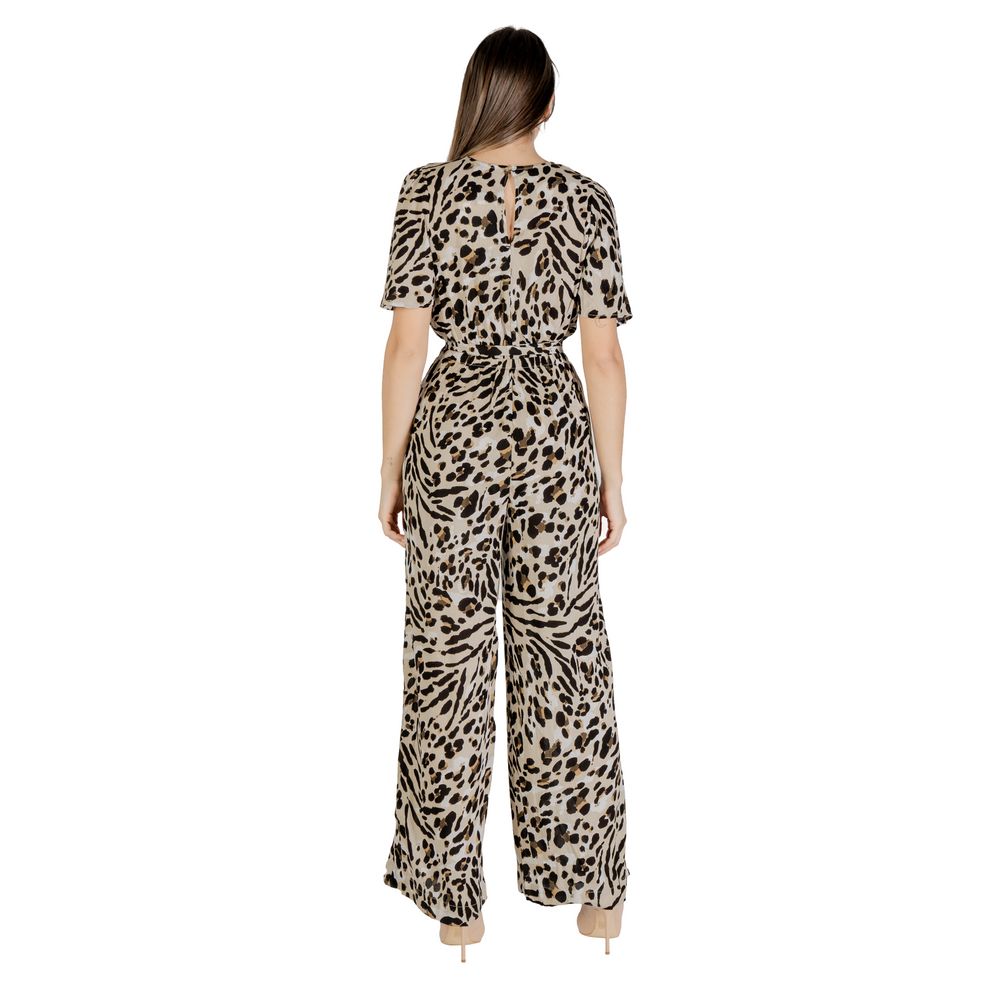 ICHI – Beigefarbener Jumpsuit aus Viskose