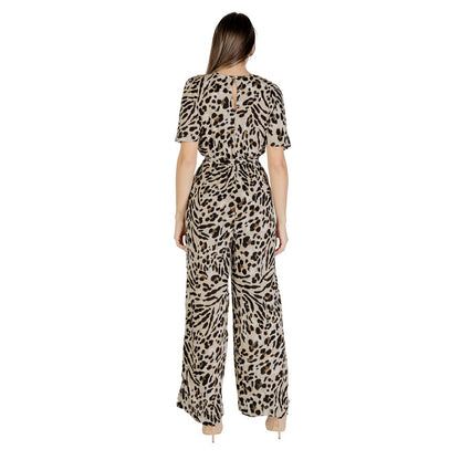 ICHI – Beigefarbener Jumpsuit aus Viskose