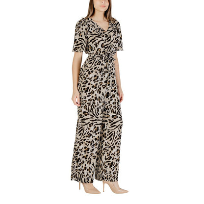 ICHI – Beigefarbener Jumpsuit aus Viskose