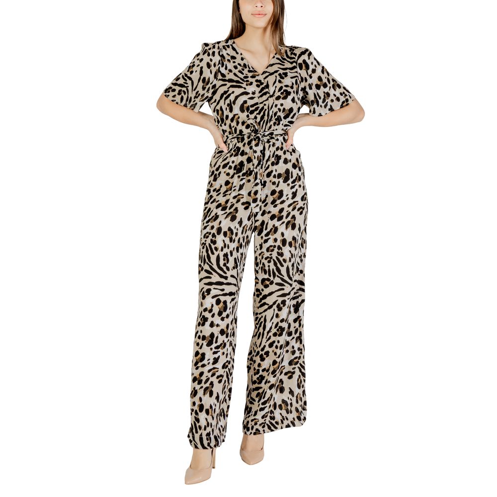 ICHI – Beigefarbener Jumpsuit aus Viskose