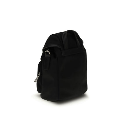 Moncler Rucksack aus schwarzem Leder