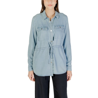 Only Hellblaue Tencel-Bluse