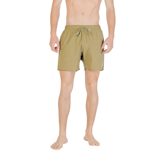 Hugo Boss, grüne Polyester-Badeshorts