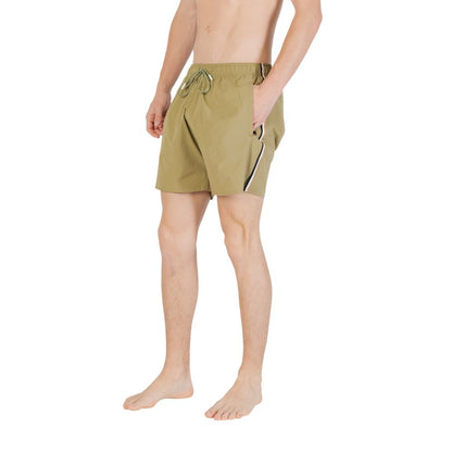 Hugo Boss, grüne Polyester-Badeshorts