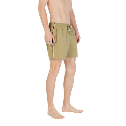 Hugo Boss, grüne Polyester-Badeshorts