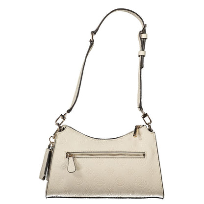 Guess Jeans Beige Polyethylen Damen Handtasche