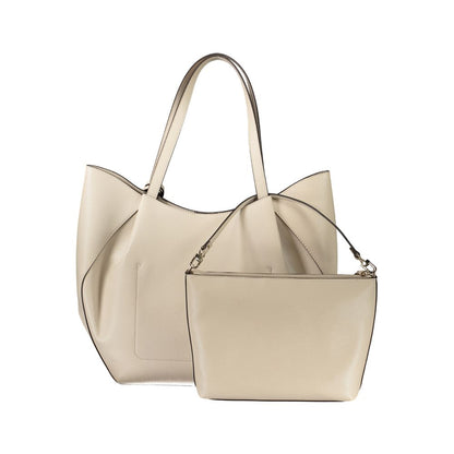 Guess Jeans Beige Polyethylen Damen Handtasche