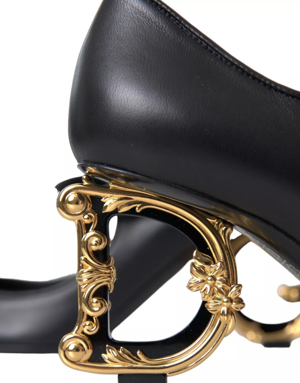 Dolce &amp; Gabbana – Mary-Jane-Pumps aus schwarzem Leder mit Logo
