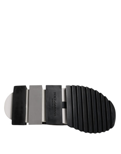 Dolce &amp; Gabbana Schwarz Weiß Slip On Sorrento Sneakers Schuhe