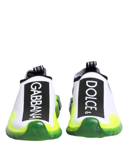 Dolce &amp; Gabbana Schwarz Weiß Slip On Sorrento Sneakers Schuhe