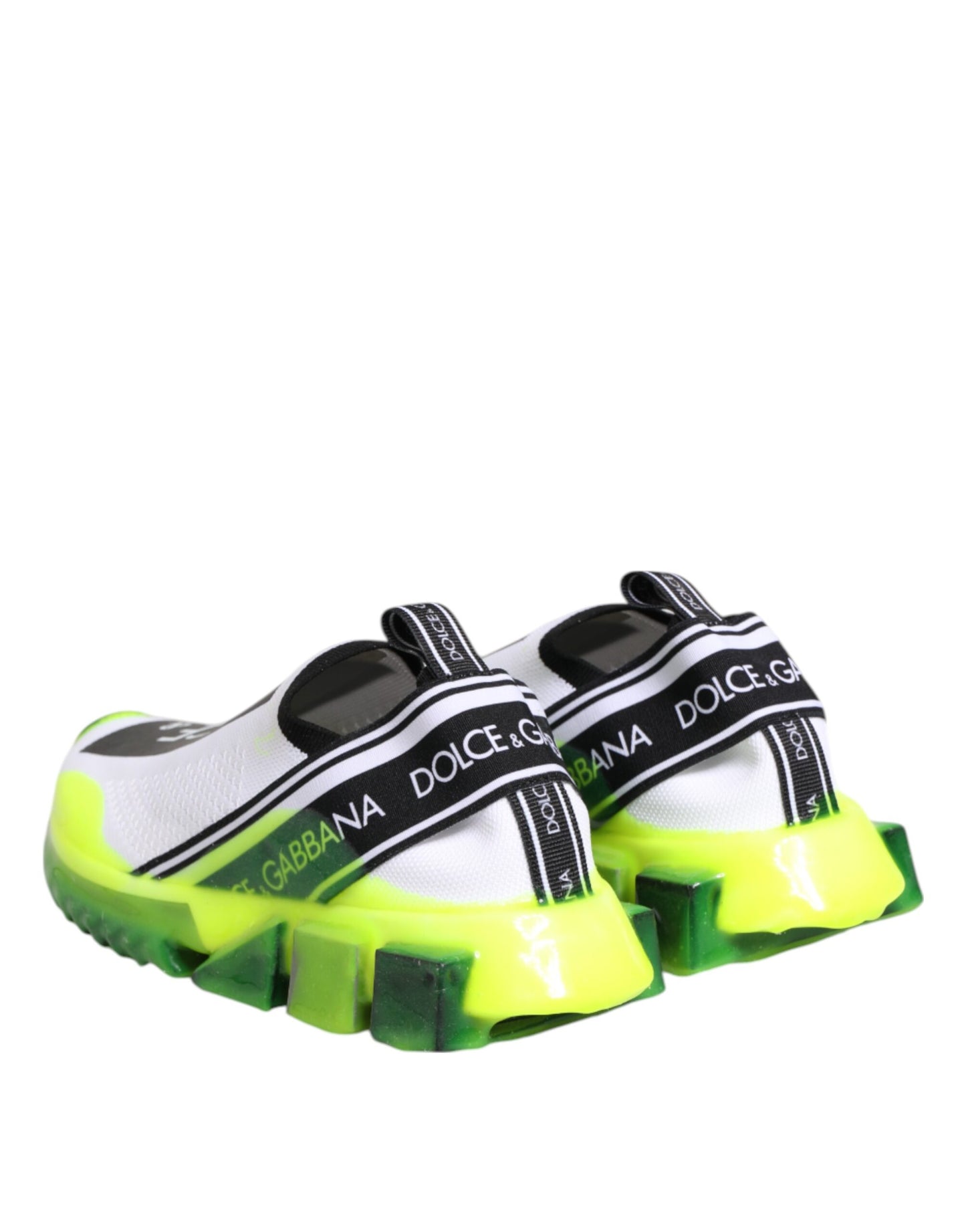 Dolce &amp; Gabbana Schwarz Weiß Slip On Sorrento Sneakers Schuhe