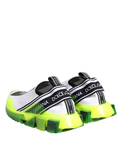 Dolce &amp; Gabbana Schwarz Weiß Slip On Sorrento Sneakers Schuhe