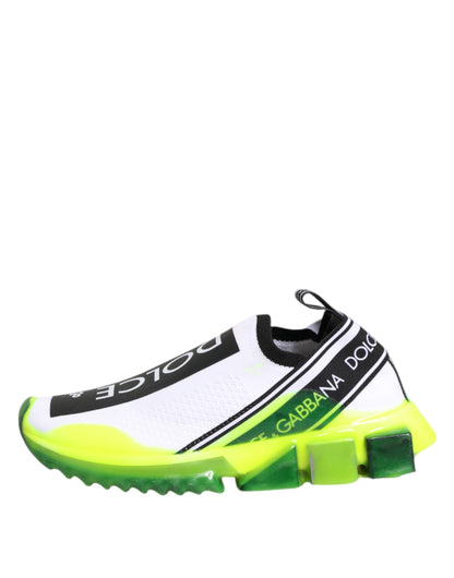 Dolce &amp; Gabbana Schwarz Weiß Slip On Sorrento Sneakers Schuhe