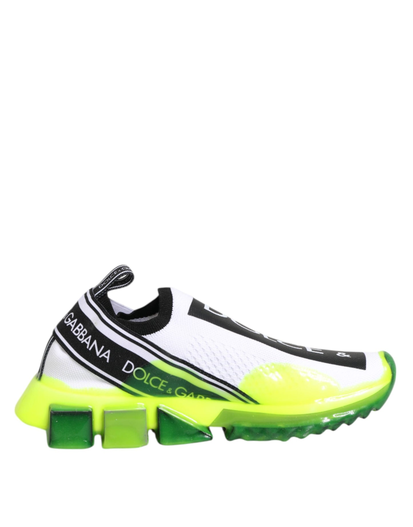 Dolce &amp; Gabbana Schwarz Weiß Slip On Sorrento Sneakers Schuhe