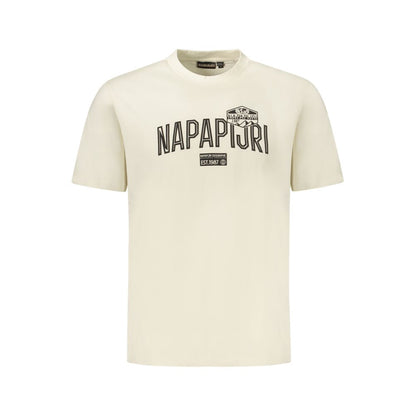 Napapijri Beige Baumwoll-T-Shirt für Herren