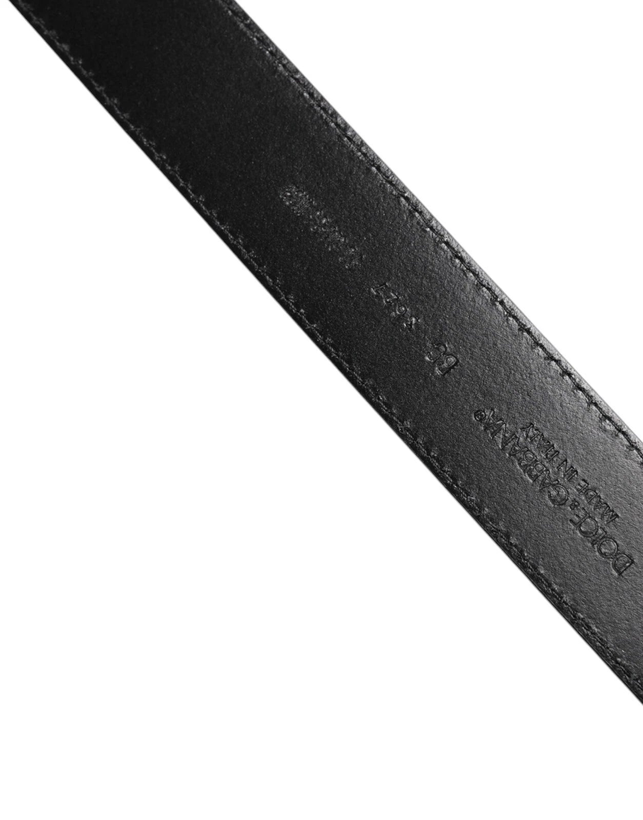 Dolce &amp; Gabbana Klassischer Herrengürtel aus schwarzem Leder mit Metallschnalle