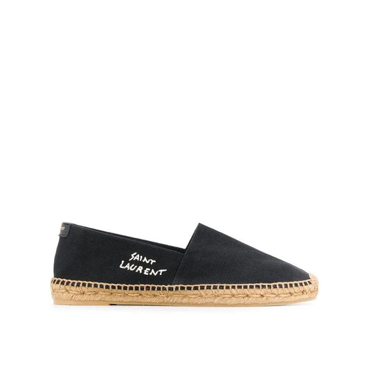 Saint Laurent Espadrilles aus schwarzem Segeltuch