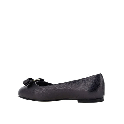 Salvatore Ferragamo Ballerinas aus schwarzem Kalbsleder