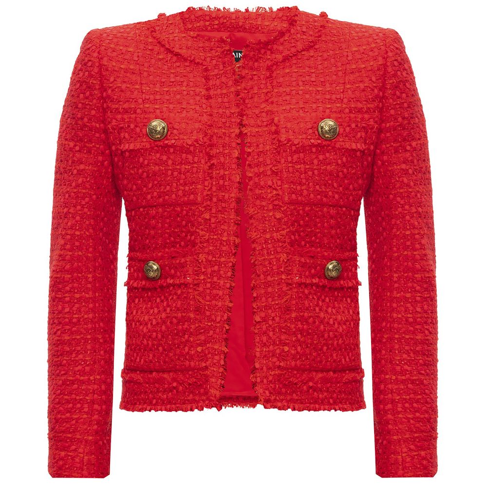 Balmain Red Wool Women Blazer