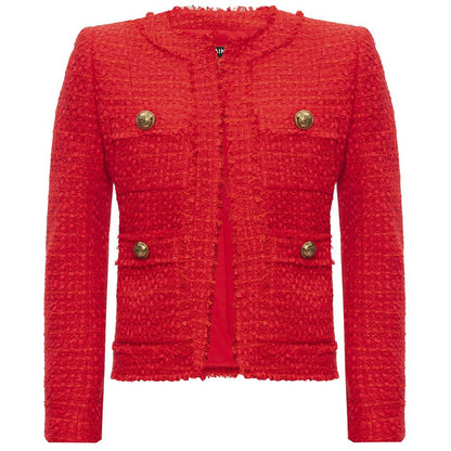 Balmain Red Wool Women Blazer