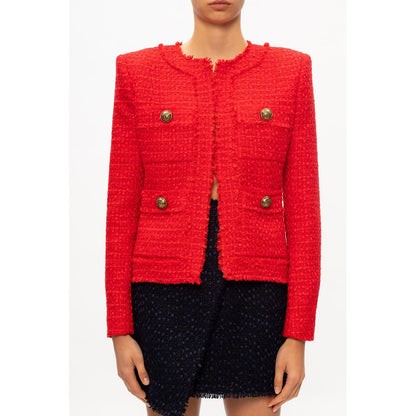Balmain Red Wool Women Blazer