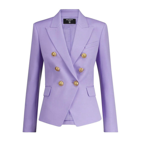 Balmain Purple Wool Women Blazer