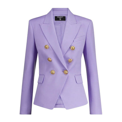Balmain Purple Wool Women Blazer