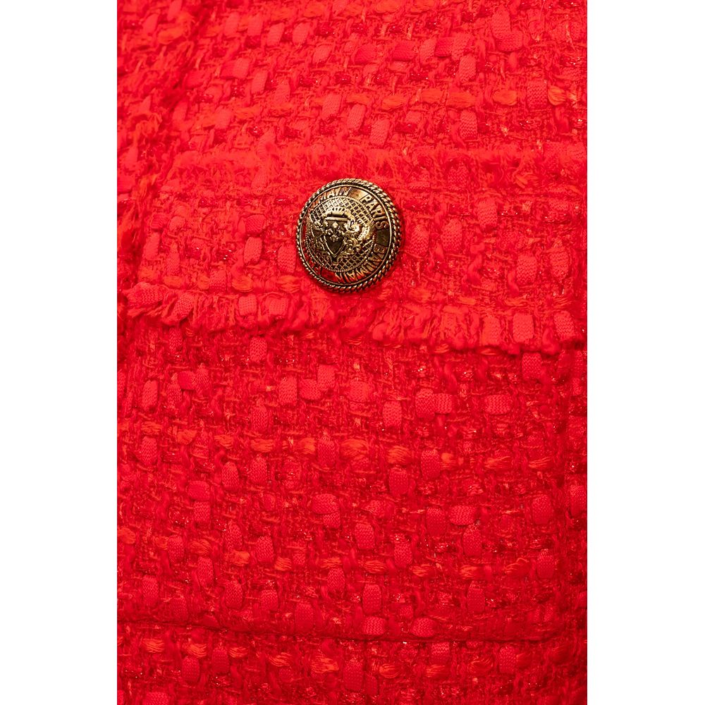 Balmain Red Wool Women Blazer
