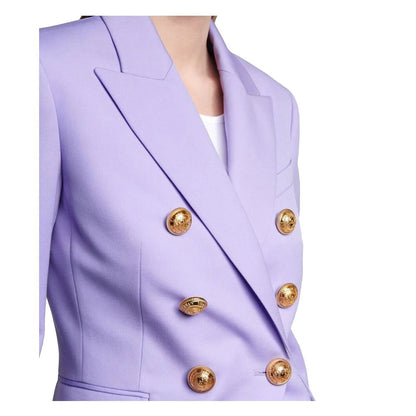 Balmain Purple Wool Women Blazer