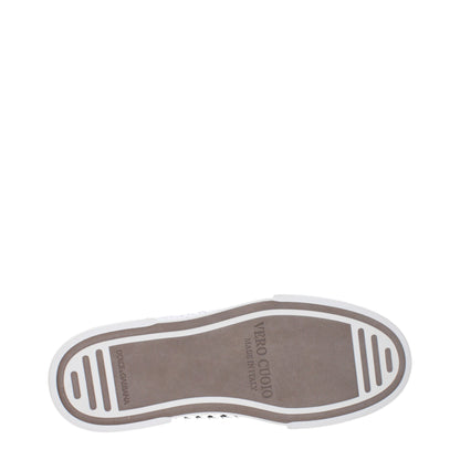 Dolce &amp; Gabbana Weiße niedrige Lederschuhe