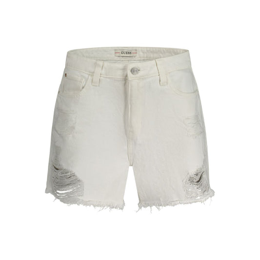 Guess Jeans – Weiße Baumwollshorts