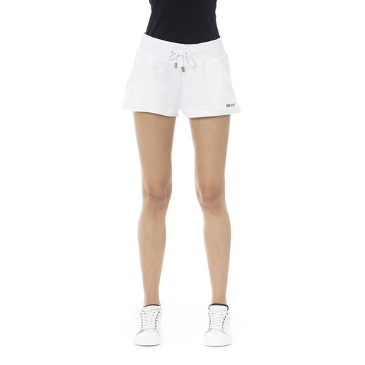 Just Cavalli – Weiße Sweatshorts aus Baumwolle für Damen