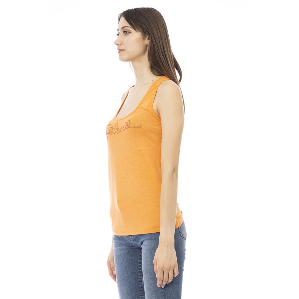 Just Cavalli – Orangefarbenes Viskose-Tanktop